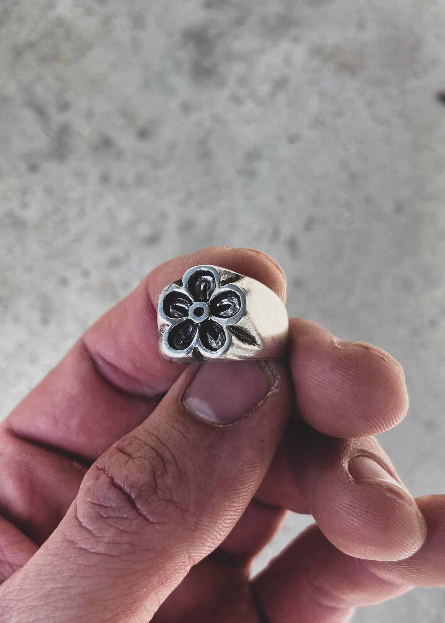 Flower Signet Ring